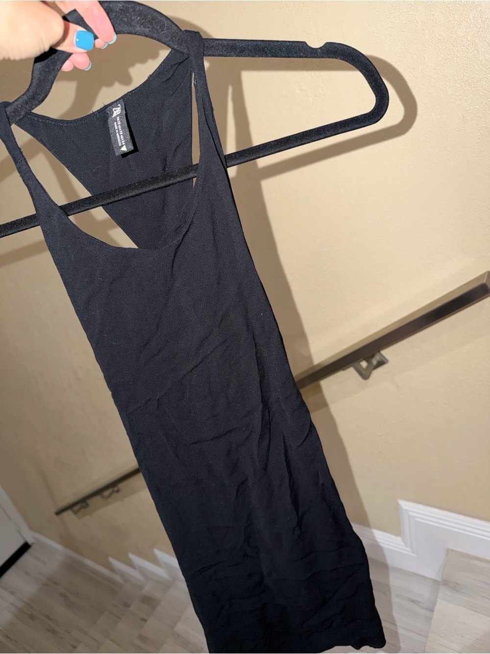Zara Racerback Black Midi/Mini Dress - Picture 4 of 4